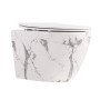 Унітаз підвісний Qtap Robin Ultra Quiet 520×365×340 мм, Marble, з сидінням Slim Duroplast / Soft-close / Quick Release QTROB26MR48998