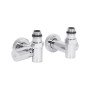 Комплект кранів Thermo Alliance Standart 1/2" хром, для рушникосушарки кутовий SF395W15HE