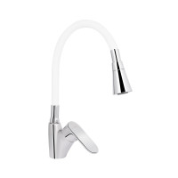 Змішувач для кухні Lidz Tani 007F3 з гнучким виливом (k40) LDTAN007F3WCR40423 Chrome/White