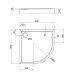 Душевой поддон Qtap Robin 308812C 80x80x12 см + сифон