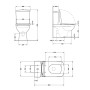 Унітаз-компакт Qtap Kalao безобідковий з сідінням Soft-close QT08221213AW