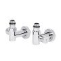 Комплект кранів Thermo Alliance Standart 1/2" хром, для рушникосушарки кутовий SF395W15HE