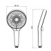 Лейка для ручного душа Qtap Rucni D 130 мм округлая QTRUC125BLM45953 Black Matt