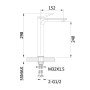 Змішувач для раковини Qtap Presto високий QTPRE269GRP45582 Gunmetal Black