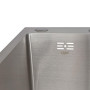 Мийка для кухні інтегрована Lidz Handmade H6350R крило праворуч (LDH6350BRUR45587) Brushed Steel 3,0/1,0 мм