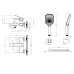 Смеситель для ванны Qtap Gemini (c душевым гарнитуром) QTGEM259GMB45684 Gunmetal Black PVD