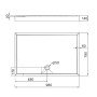 Душовий піддон KAPIELKA ST100x80х14 низький, прямокутний, діаметр зливу 52 мм Lidz