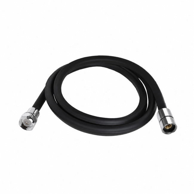 Шланг для ручного душа Qtap Hadice 1600 мм прямоугольный QTHADPVCSQ160B Black Matt