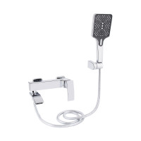 Смеситель для ванны Qtap Swan Cascada с поворотным изливом (c душевым гарнитуром) QTSWA260CRM45565 Chrome