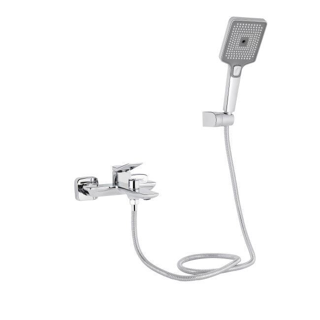 Смеситель для ванны Qtap Presto (c душевым гарнитуром) QTPRE259CRM45574 Chrome