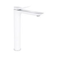 Змішувач для раковини Qtap Presto високий QTPRE269CRW45577 Chrome/White