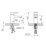Змішувач для раковини Lidz Wawel 001 (k35) LDWAW001CRM45387 Chrome