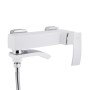 Змішувач для ванни Qtap Swan Cascada з поворотним виливом (з душовим гарнітуром) QTSWA260CRW45569 Chrome/White