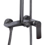 Душова система для душу Qtap Slavonice на два споживачі QTSLA110GMB45913 Gunmetal Black PVD