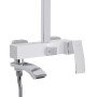Душова система універсальна Qtap Swan Cascada на три споживачі (з виливом) QTSWA111CRW45570 Chrome/White