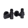 Комплект кранів Thermo Alliance Standart 1/2" чорний, для рушникосушарки кутовий SF395W15HEB