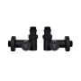 Комплект кранів Thermo Alliance Standart 1/2" чорний, для рушникосушарки кутовий SF395W15HEB