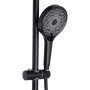 Душова система універсальна Qtap Slavonice на три споживачі (з виливом) QTSLA111BLM45906 Black Matt