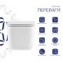 Унітаз підвісний Qtap Gemini безободковий з сидінням Soft-close QTGEM26W45430