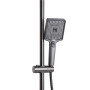 Душова система універсальна Qtap Presto на три споживачі (з виливом) QTPRE111GRP45585 Gunmetal Black