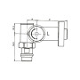 Комплект кранів Thermo Alliance Standart 1/2" бiлий, для рушникосушарки кутовий SF395W15HEW