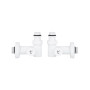 Комплект кранів Thermo Alliance Standart 1/2" бiлий, для рушникосушарки кутовий SF395W15HEW