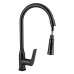 Смеситель для кухни Qtap Vlasta New с выдвижным изливом QTVLA344GMB45647 Gunmetal Black PVD