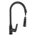 Смеситель для кухни Qtap Vlasta New с выдвижным изливом QTVLA344GMB45647 Gunmetal Black PVD