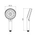 Лейка для ручного душа Qtap Rucni D 130 мм округлая QTRUC125BLM45951 Black Matt