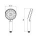 Лійка для ручного душу Qtap Rucni D 130 мм округла QTRUC125BLM45951 Black Matt