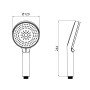 Лійка для ручного душу Qtap Rucni D 130 мм округла QTRUC125BLM45951 Black Matt