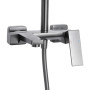 Душова система універсальна Qtap Gemini на три споживачі (з виливом) QTGEM111GMB45688 Gunmetal Black PVD