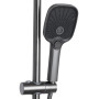Душова система універсальна Qtap Gemini на три споживачі (з виливом) QTGEM111GMB45688 Gunmetal Black PVD