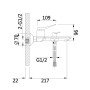 Змішувач для ванни Qtap Presto (з душовим гарнітуром) QTPRE259GRP45584 Gunmetal Black