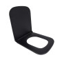 Сидіння для унітаза Qtap Tern 420х340х35 мм, Matt Black, з мікроліфтом, Slim Duroplast, Quick Release QT99HY2322MB