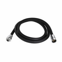Шланг для ручного душу Qtap Hadice 1600 мм прямоугольний QTHADPVCSQ160B Black Matt