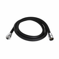 Шланг для ручного душу Qtap Hadice 1600 мм прямоугольний QTHADPVCSQ160B Black Matt