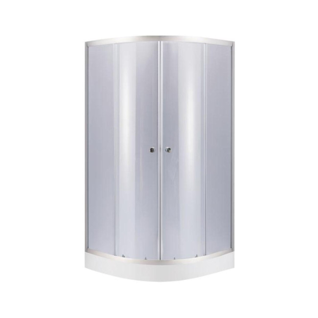 Душова кабіна Lidz Latwa SC80x80.SAT.LOW.GR, скло тон. 4 мм + Lidz Душовий піддон KAPIELKA ST80x80x14
