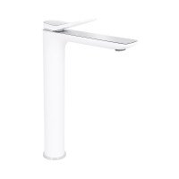 Змішувач для раковини Qtap Presto високий QTPRE269CRW45577 Chrome/White