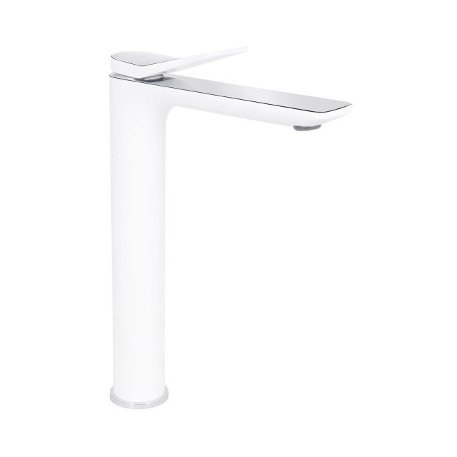 Змішувач для раковини Qtap Presto високий QTPRE269CRW45577 Chrome/White