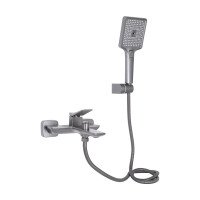 Змішувач для ванни Qtap Presto (з душовим гарнітуром) QTPRE259GRP45584 Gunmetal Black