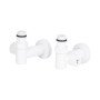 Комплект кранів Thermo Alliance Standart 1/2" бiлий, для рушникосушарки кутовий SF395W15HEW