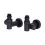Комплект кранів Thermo Alliance Standart 1/2" чорний, для рушникосушарки кутовий SF395W15HEB