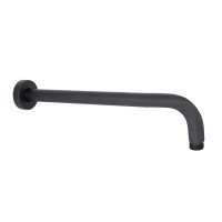 Кронштейн для верхнього душу Qtap Trubice 370 мм округлий QTTRU120BLM45927 Black Matt