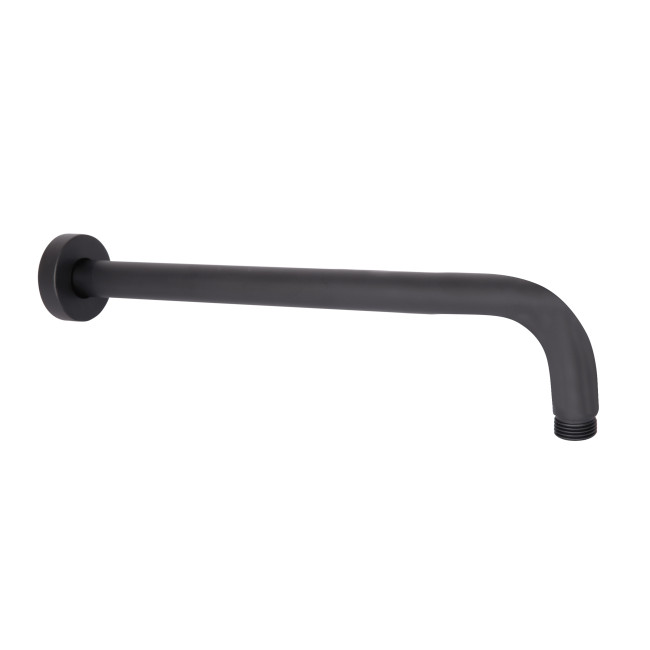 Кронштейн для верхнего душа Qtap Trubice 370 мм округлый QTTRU120BLM45927 Black Matt