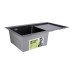 Мийка для кухні інтегрована Lidz Handmade H7849BR крило праворуч (LDH7849BRPVD43625) Brushed Black PVD 3,0/1,0 мм
