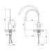 Смеситель для кухни Lidz Vida 015F3 с гибким изливом (k35) LDVID015F3WHI43357 White / Nickel