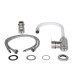 Смеситель для кухни Lidz Vida 015F3 с гибким изливом (k35) LDVID015F3WHI43357 White / Nickel