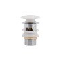 Донний клапан Pop-up для біде з переливом 70х70х110 mm White Qtap