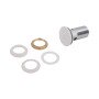 Донний клапан Pop-up для біде з переливом 70х70х110 mm White Qtap